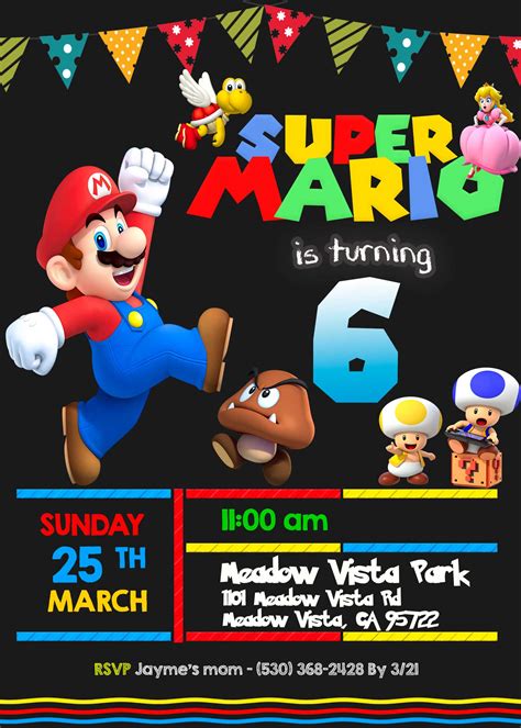 Printable Super Mario Birthday Party